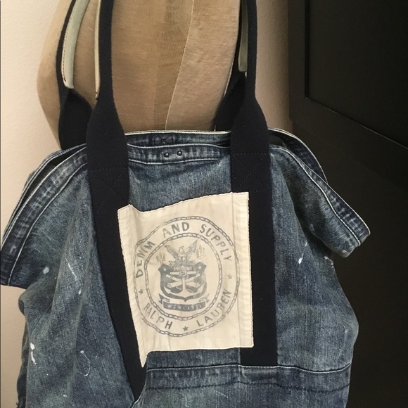 ralph lauren denim tote bag